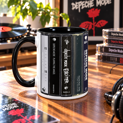 Depeche Mode Cassette Tape Mug, Synth Pop Coffee Cup, Retro 80s Music Mug, Depeche Mode Fan Gift