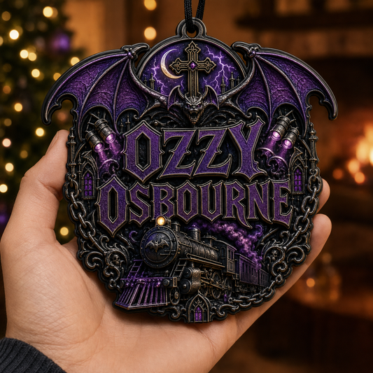 Ozzy Osbourne High-Definition 3D Print Ornament – Dark Heavy Metal Gift for Fans