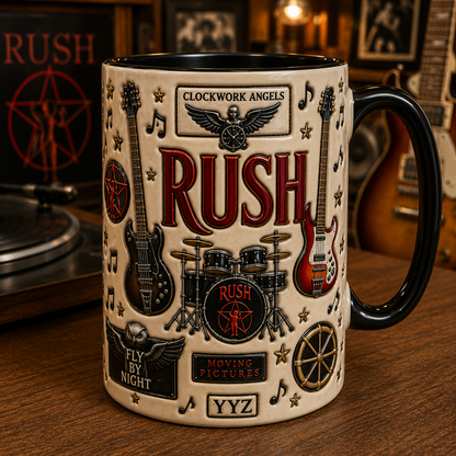 Rush 2112 Mug – Permanent Waves Classic Rock Coffee Cup, Progressive Rock Gift for Rush Fans