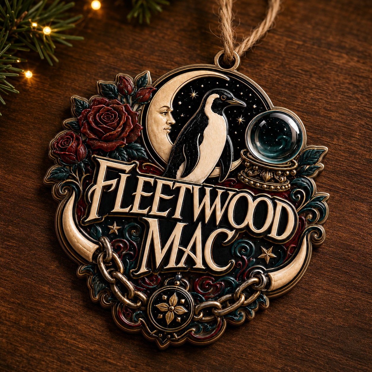 Fleetwood Mac High-Definition 3D Print Ornament – Vintage Bohemian Rock Gift for Fans
