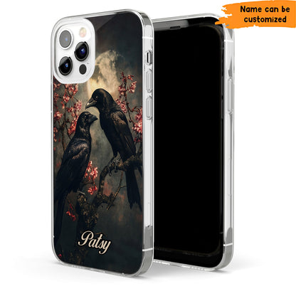 The Raven Lovers Phone Case – Gothic Moonlit Romance