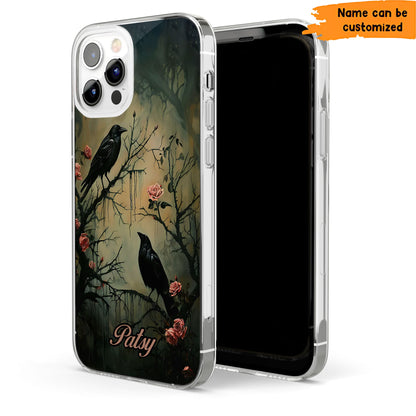 The Raven & Roses Phone Case – Gothic Elegance