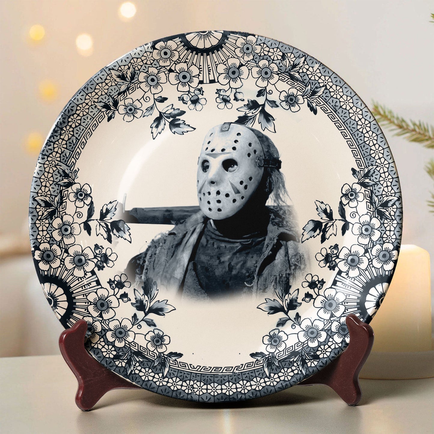 Jason Voorhees Horror Icon Decorative Ceramic Plate