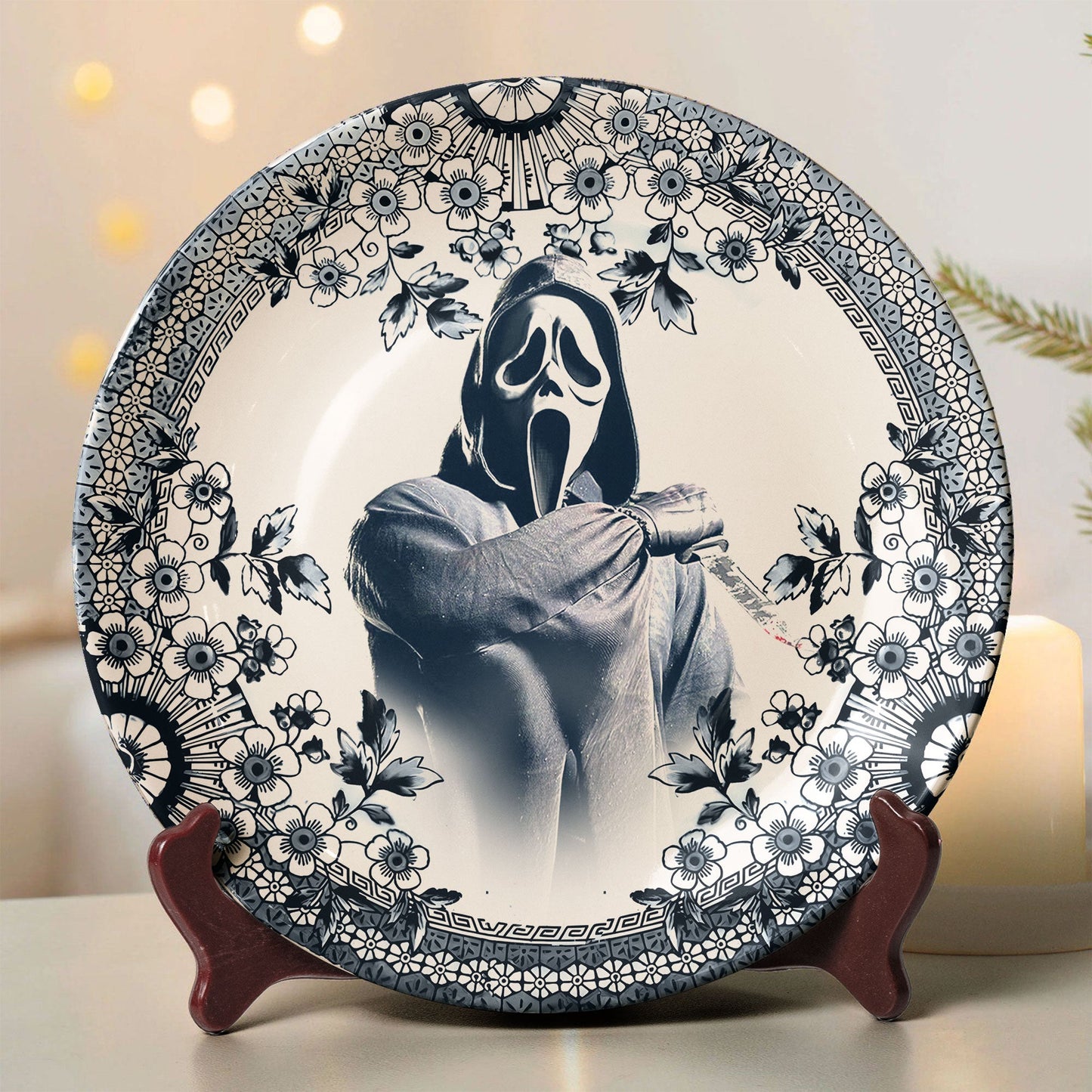 Ghostface Horror Ceramic Plate