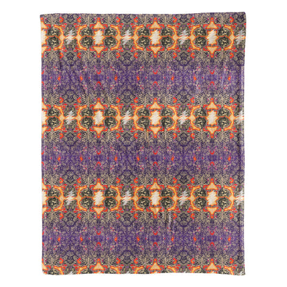 Grateful Dead Sherpa Blanket – Skull and Rose Psychedelic Collage Rock Icon Throw Blanket
