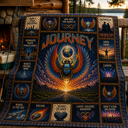 Journey Band Arena Rock Quilt Blanket – Don't Stop Believin' In Every Stitch
