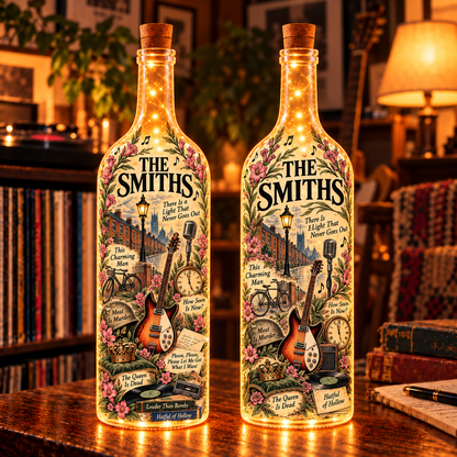 The Smiths Lighted Bottle, The Smiths Bottle Lamp, Alternative Rock Music Light, Indie Music Room Decor, The Smiths Fan Gift