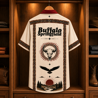 Buffalo Springfield Luxury Design Hawaiian Shirt – Folk Rock Inspired Hawaiian Shirt
