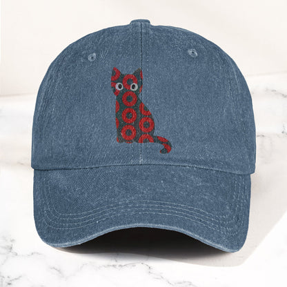5-PACK Holographic Phish Cat Denim Cap – Retro Music Fan Merch Cap Gift For Dad (With Box)