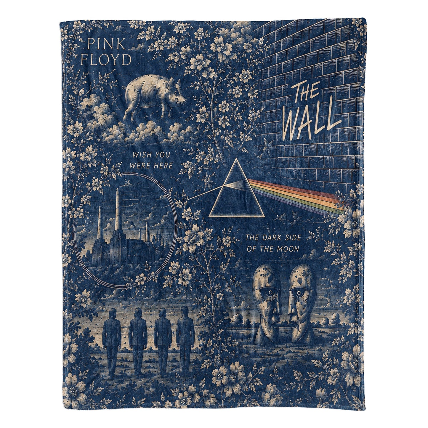 Pink Floyd Sherpa Blanket – The Dark Side Of The Moon Vintage Blanket