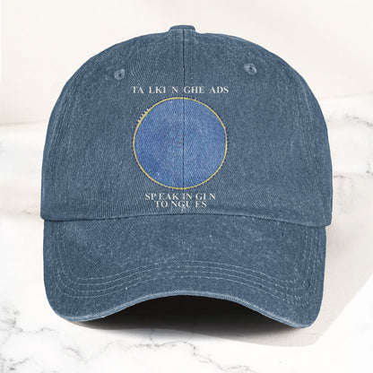 Talking Heads Speaking in Tongues Denim Cap – Retro Music Fan Concert Cap Gift For Dad Father's Day (With Box)