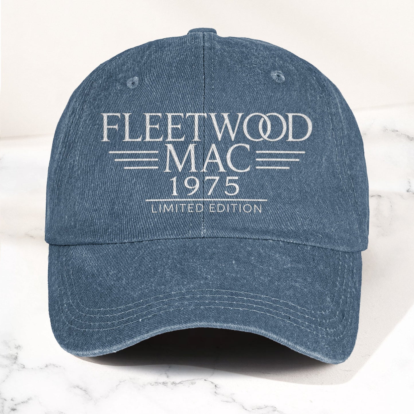 Fleetwood Mac Band Logo Est 1975 Denim Cap – Vintage Dad Cap Gift For Dad (With Box)