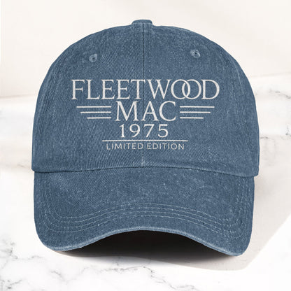 Fleetwood Mac Band Logo Est 1975 Denim Cap – Vintage Dad Cap Gift For Dad (With Box)