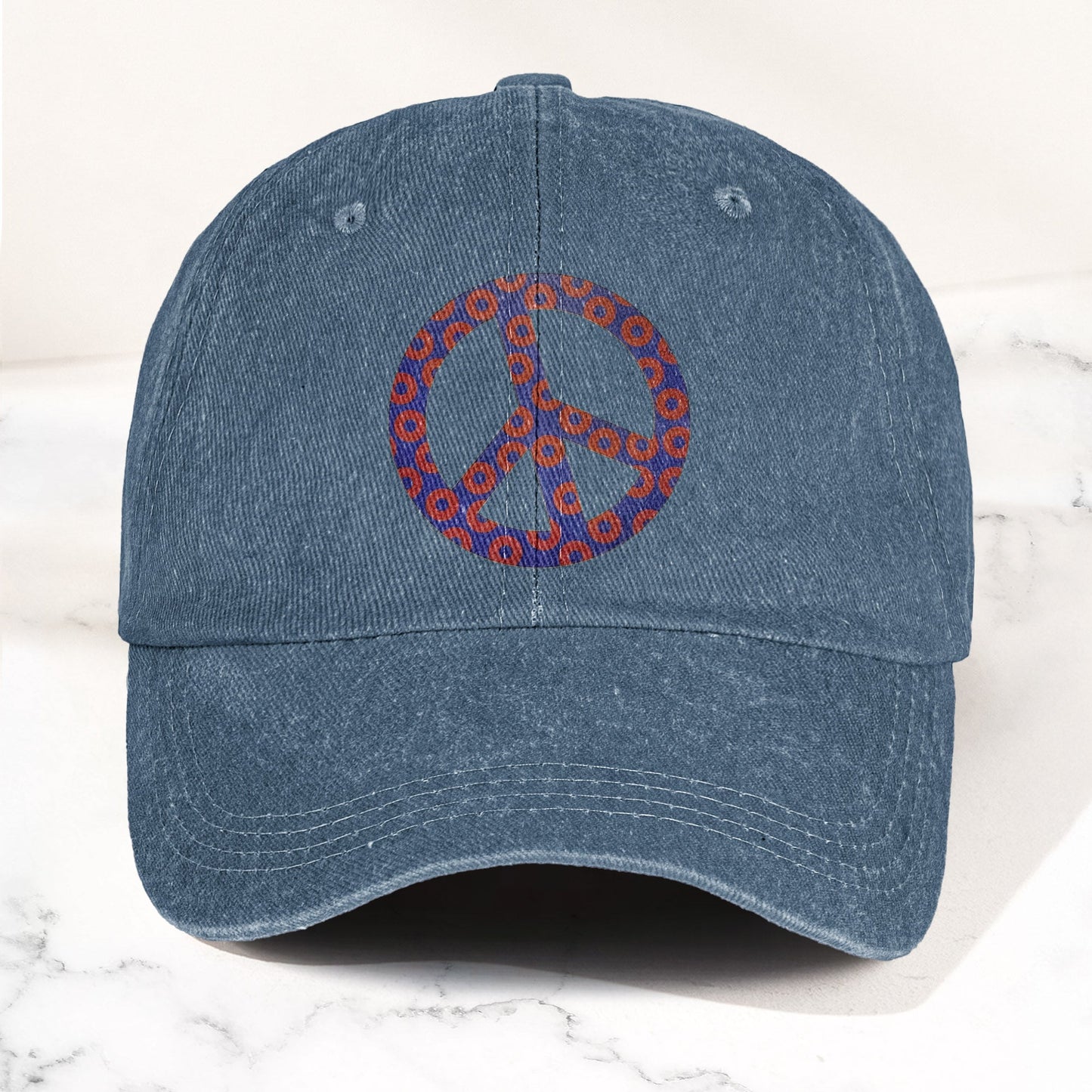 Phish Donut Peace Sign Denim Cap – Retro Music Phish Cap Gift For Dad (With Box)