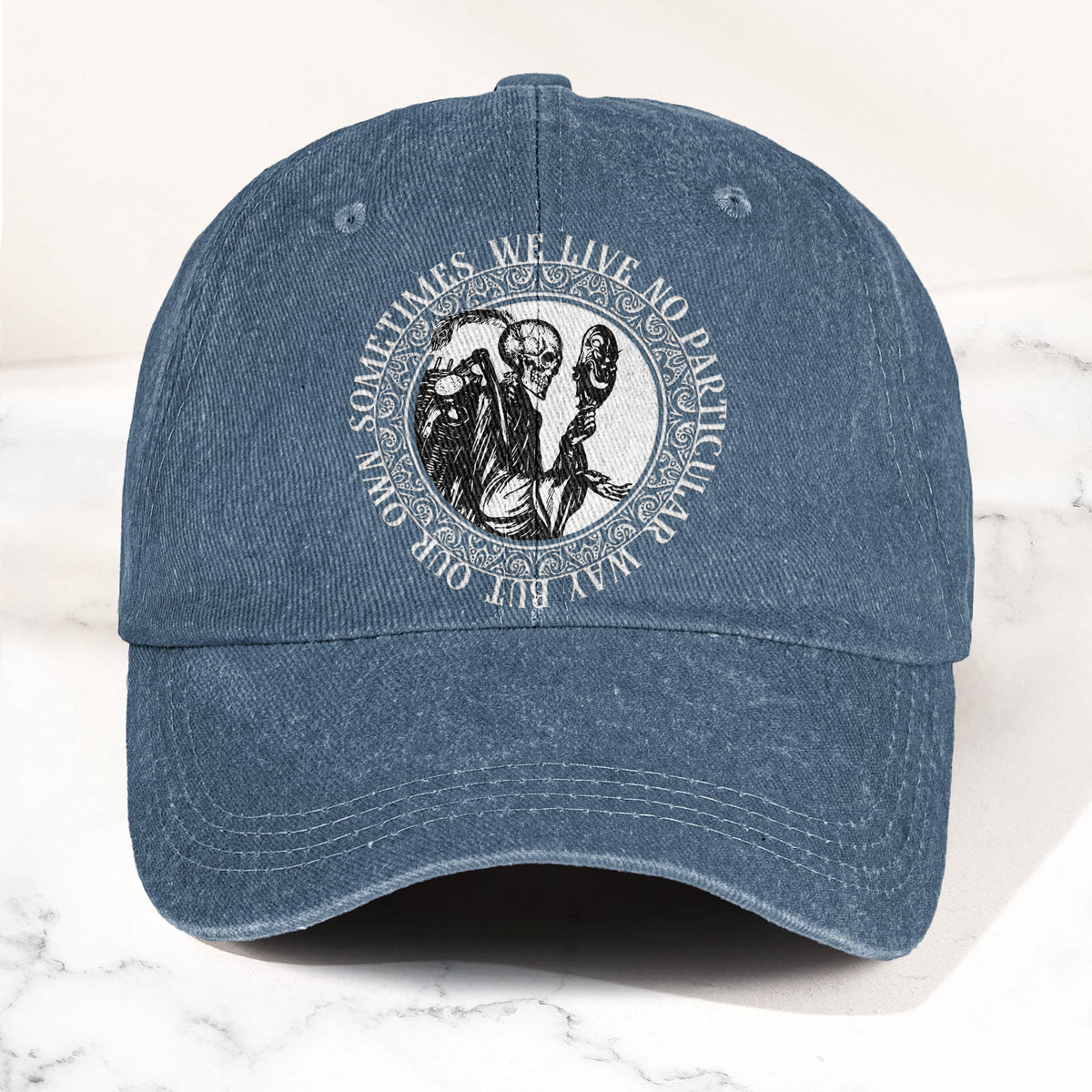 Grateful Dead Eyes of the World Music Merch Denim Cap – Retro Vintage Dad Cap Gift For Dad (With Box)