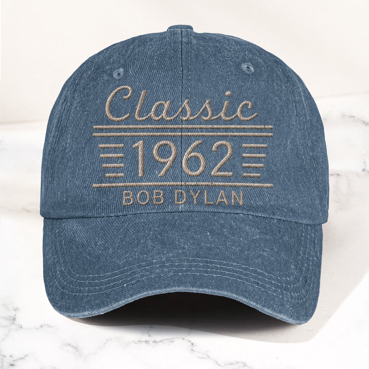Bob Dylan Classic 1962 Est Folk Rock Music Merch Denim Cap – Retro Vintage Dad Cap Gift For Dad (With Box)