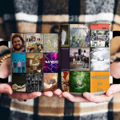 Weezer Accent Mug – Alternative Rock Album Art Collage Gift