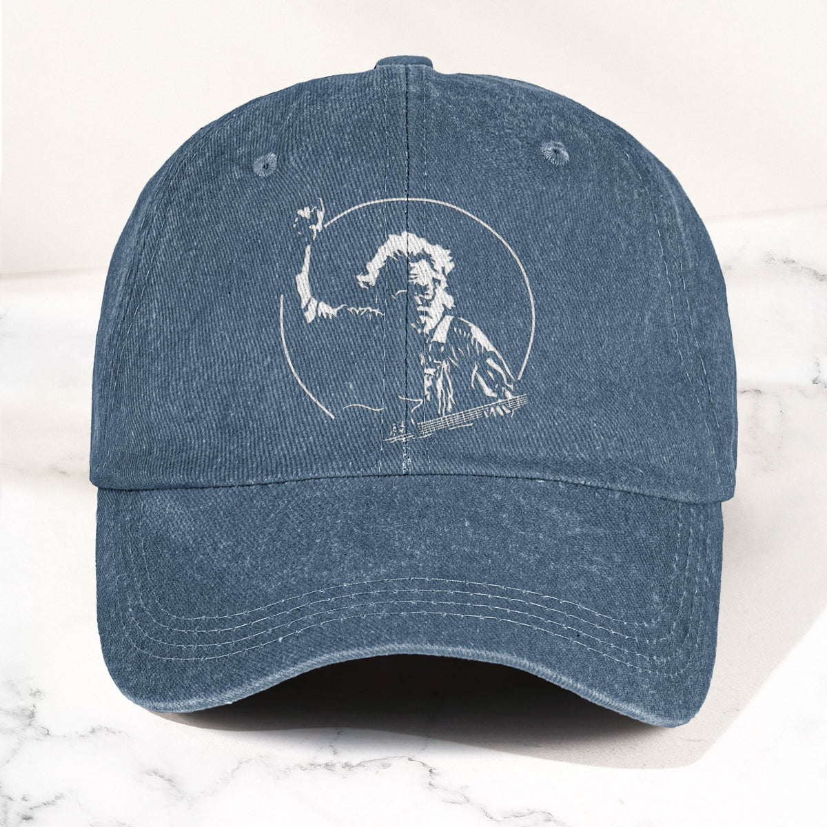 Jerry Garcia Denim Cap – Grateful Dead Merch Dad Hat (With Box)