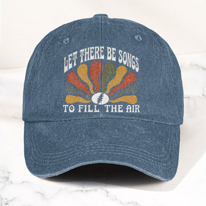 Grateful Dead Let There Be Songs To Fill The Air Denim Cap – Retro Vintage Dad Cap Gift For Dad (With Box)