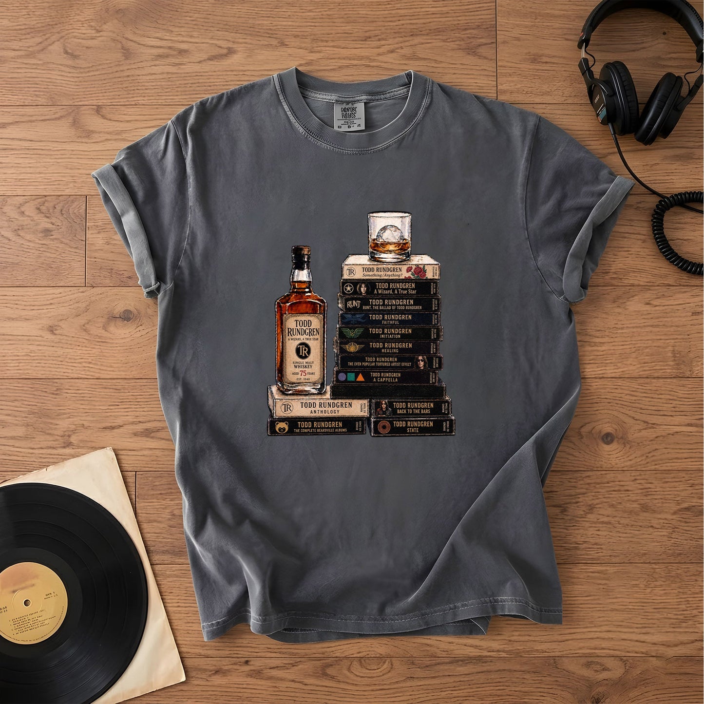 Todd Rundgren Cassette Album Collection T-Shirt – Retro Rock Music Merch Tee