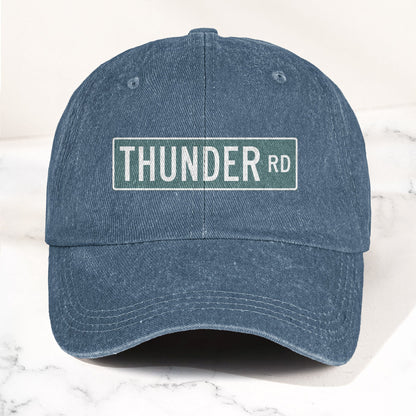 Bruce Springsteen Thunder RD Sign Denim Cap – Retro Rock Music Fan Cap (With Box)