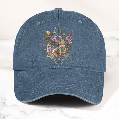 Grateful Dead Denim Dad Cap – Stealie Botanical Butterflies Design ( With BOX)