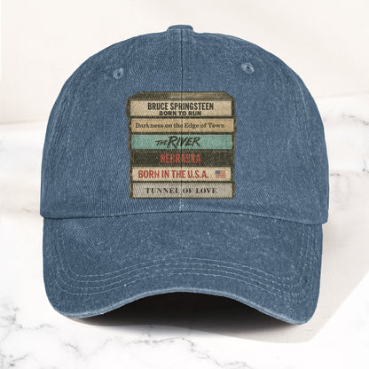 Bruce Springsteen Iconic Cassette Tape Denim Cap – Retro Rock Music Fan Cap (With Box)