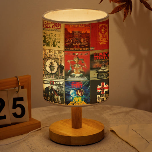 Public Enemy Albums Fabric Lamp – Hip-Hop Revolution Glow