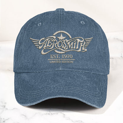 Aerosmith Est. 1970 Denim Cap – Vintage Dad Cap Gift For Dad (With Box)