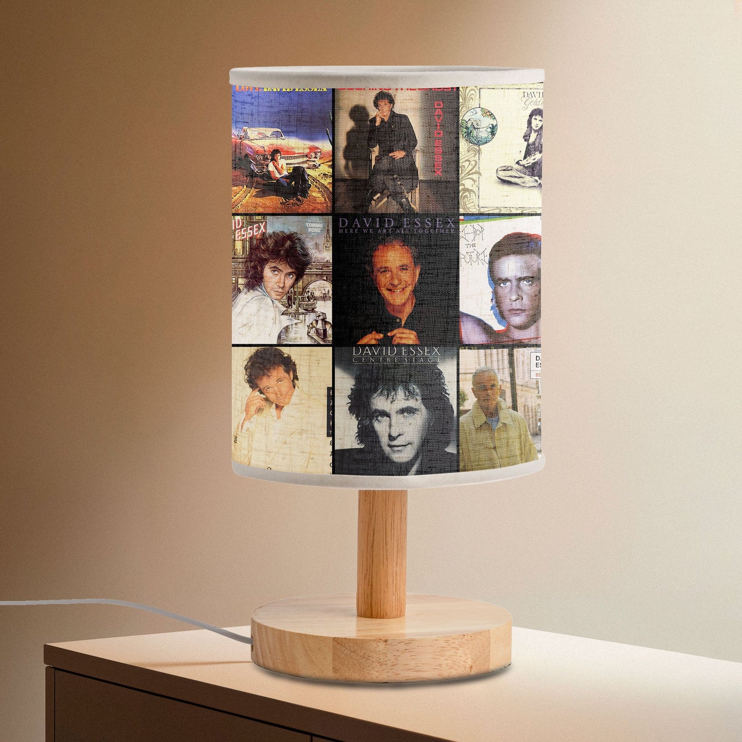 David Essex Fabric Lamp – Vintage Pop Legend Album Art Collection