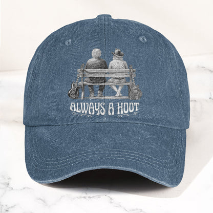 Grateful Dead Jerry Garcia and Bob Weir Always A Hoot – Retro Vintage Dad Cap Gift For Dad (With Box)