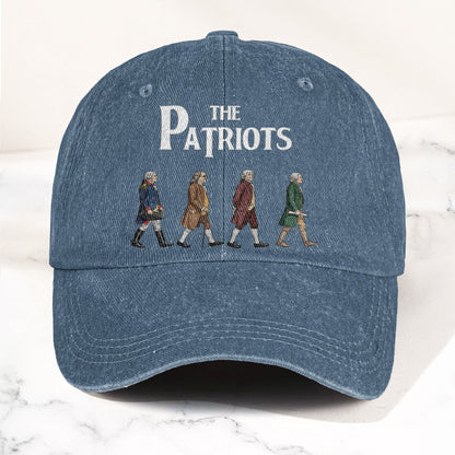 The Patriots Cartoon Illustration Denim Cap – Retro Vintage Dad Cap Gift For Dad (With Box)
