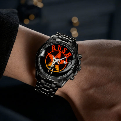 Rush Starman Classic Rock Luxury Watch – Stainless Steel Band Music Fan Gift