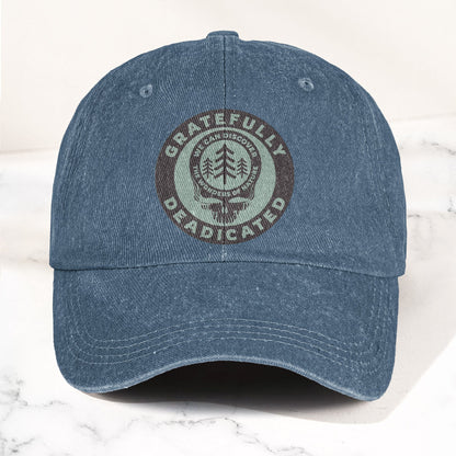 Gratefully Deadicated Denim Cap – Retro Grateful Dead Tribute Merch Hat Gift For Dad (With Box)