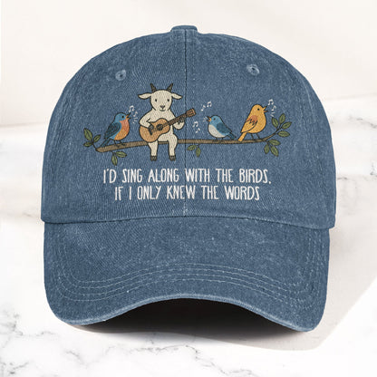Billy Strings Gild the Lily Lyrics Goat Acoustic Guitar Cosmic Bluegrass Vintage Denim Cap – Retro Vintage Dad Cap Gift For Dad (With Box)