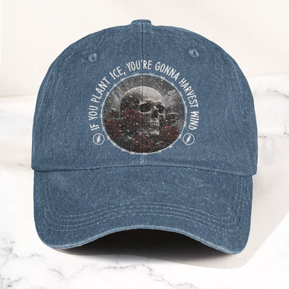 Grateful Dead Skull Franklin's Tower Lyrics Vintage Denim Cap – Retro Dad Cap (With Box)