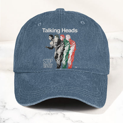 Talking Heads Stop Making Sense 84 Graphic Denim Cap – Retro Rock Music Fan Cap (With Box)