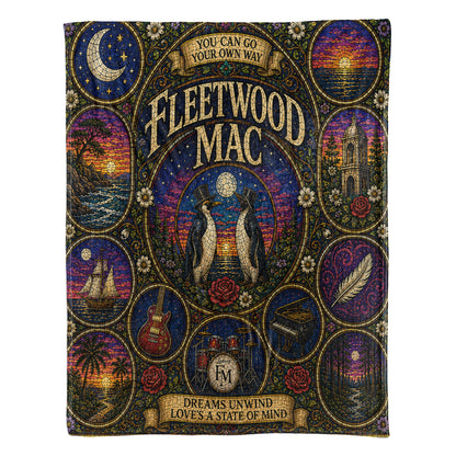 Fleetwood Mac Sherpa Blanket – Dreams Stained Glass Blanket