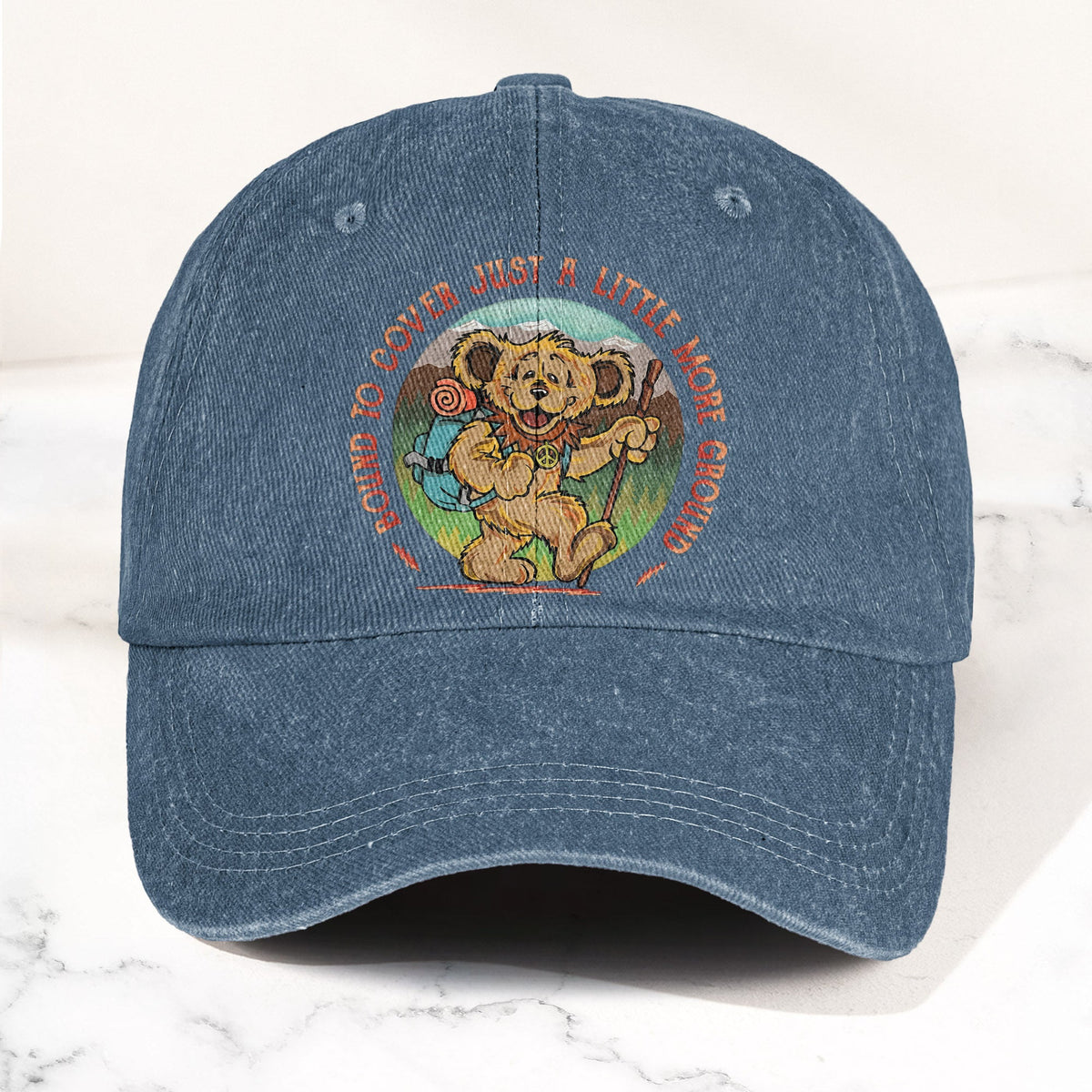 Grateful Dead Bound to Cover Just a Little More Ground Denim Cap – Retro Vintage Dad Cap Gift For Dad (With Box)