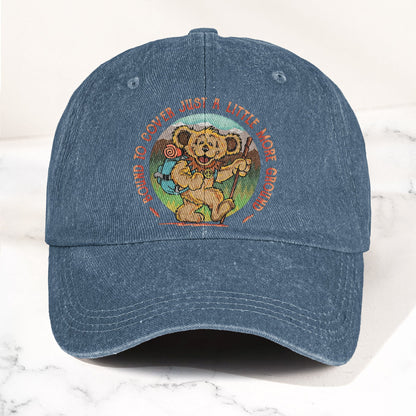 Grateful Dead Bound to Cover Just a Little More Ground Denim Cap – Retro Vintage Dad Cap Gift For Dad (With Box)