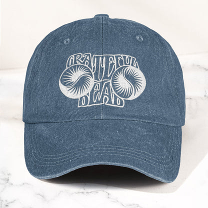 Grateful Dead Psychedelic Rock Music Merch Denim Cap – Retro Vintage Dad Cap Gift For Dad (With Box)