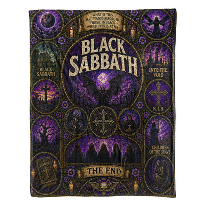 Black Sabbath Sherpa Blanket – The End Stained Glass Blanket