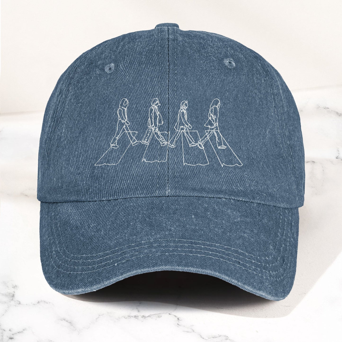 Abbey Road The Beatles Denim Dad Cap – Iconic Album Design (With BOX)