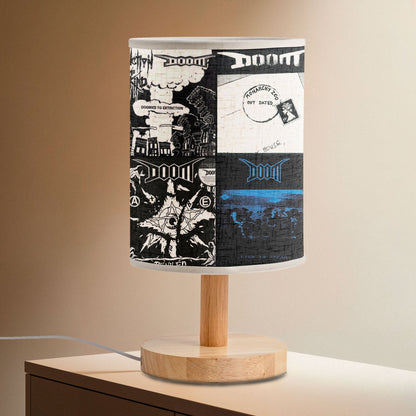 Doom Album Art Table Lamp – Crust Punk & Metal Underground Decorative Light