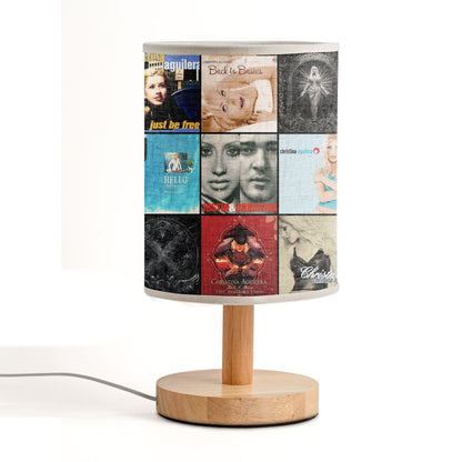 Christina Aguilera Album Collage Lamp – Pop Diva Nostalgia Light for Music Lovers