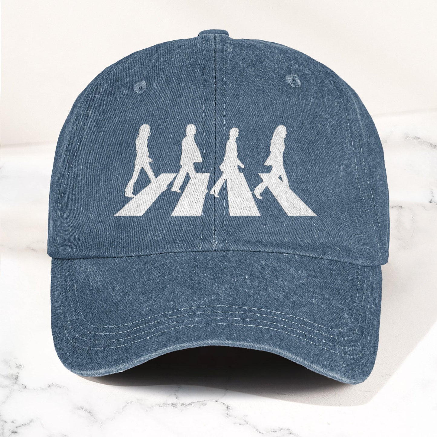 Retro The Beatles Abbey Road Denim Cap – Retro Rock Music Fan Cap (With Box)