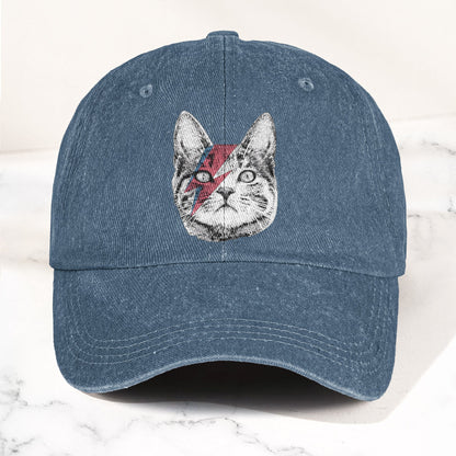 Kitty Stardust Denim Cap – David Bowie Inspired Merch Dad Hat (With Box)