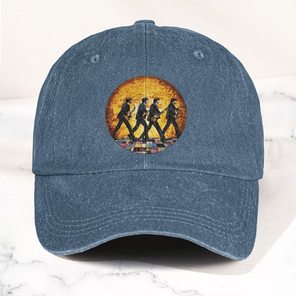 The Beatles Retro Crossing Album Art Sun Catcher Denim Cap – Iconic Album Design ( With BOX)