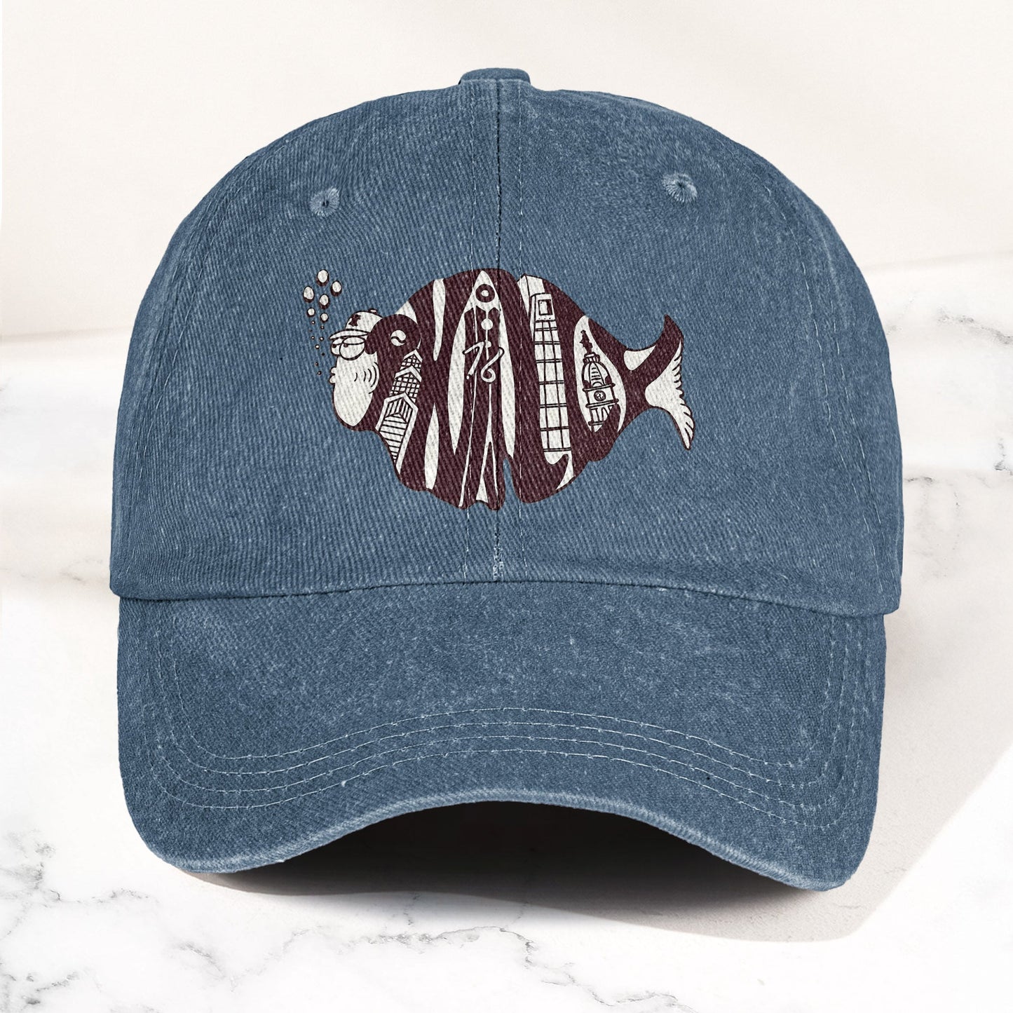 Phish Phishadelphia Logo Denim Cap – Retro Music Phish Cap Gift For Dad (With Box)