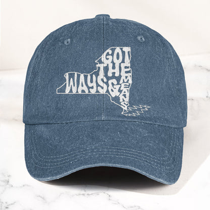 Grateful Dead Got The Ways & Means New York Denim Cap – Retro Rock Music Fan Cap (With Box)